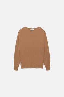 Maglione in maglia girocollo con cashmere