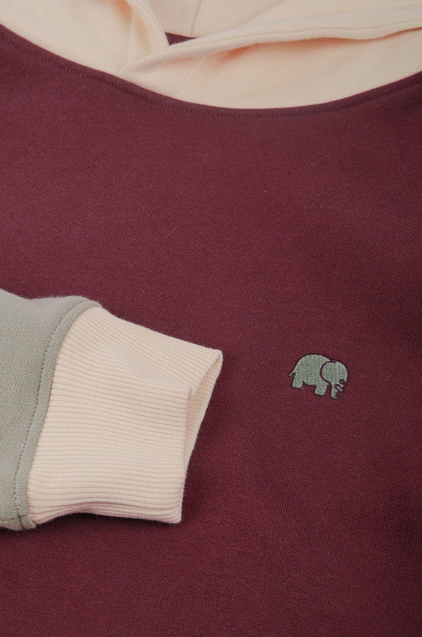 Felpa con cappuccio color block Nightfall Ruby