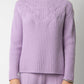 Maglione a collo alto in misto cashmere con trecce 3D