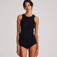 Top a costine Alberte in cotone biologico nero