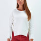 Maglione in maglia con fibbia laterale