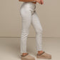 Pantaloni skinny in cotone stretch a vita alta