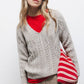 Maglione strutturato con scollo a V