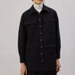 Camicia overshirt in gabardine con tasche cargo