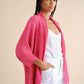 Cardigan in maglia di cotone con maniche ampie