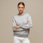 Maglione in maglia pied-de-poule da donna girocollo