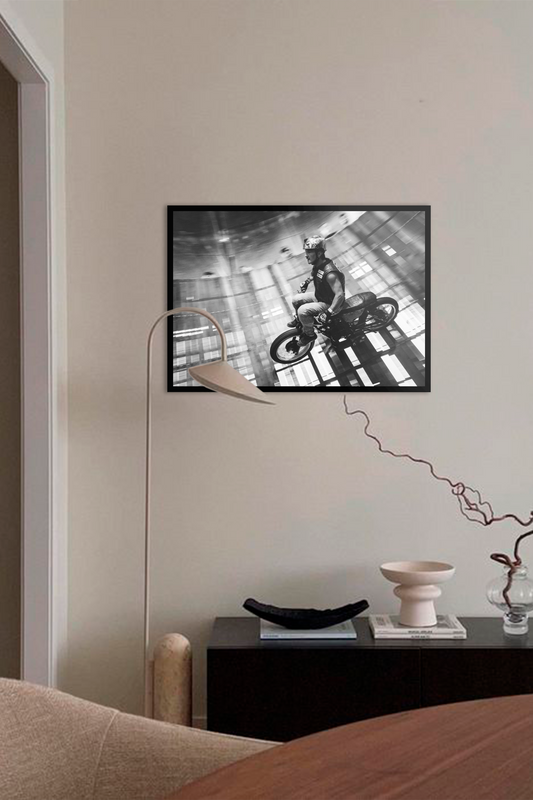 Stampa artistica Vertical in bianco e nero