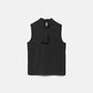 Top nero a collo alto con fiocco