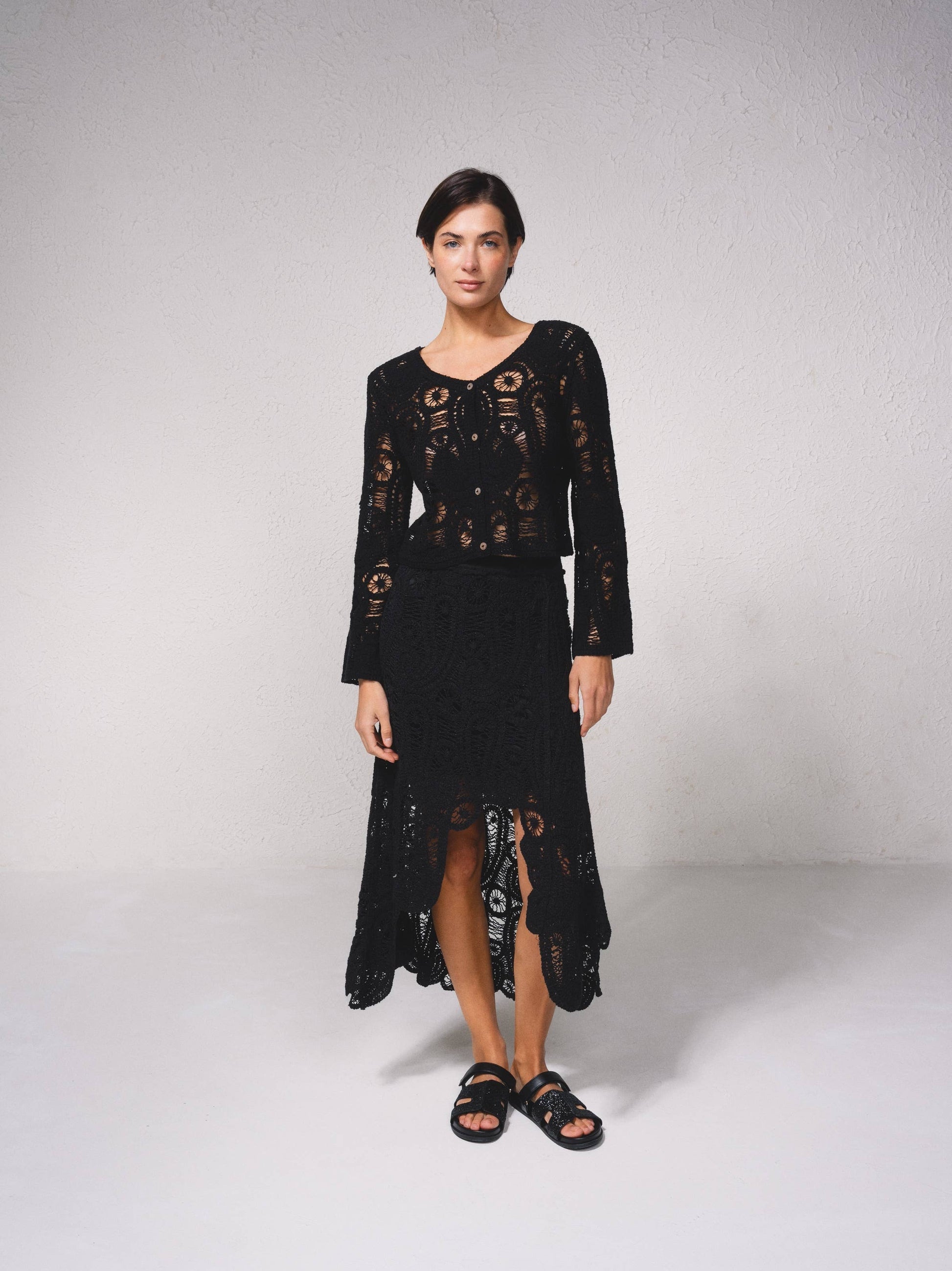 Giacca crochet in cotone