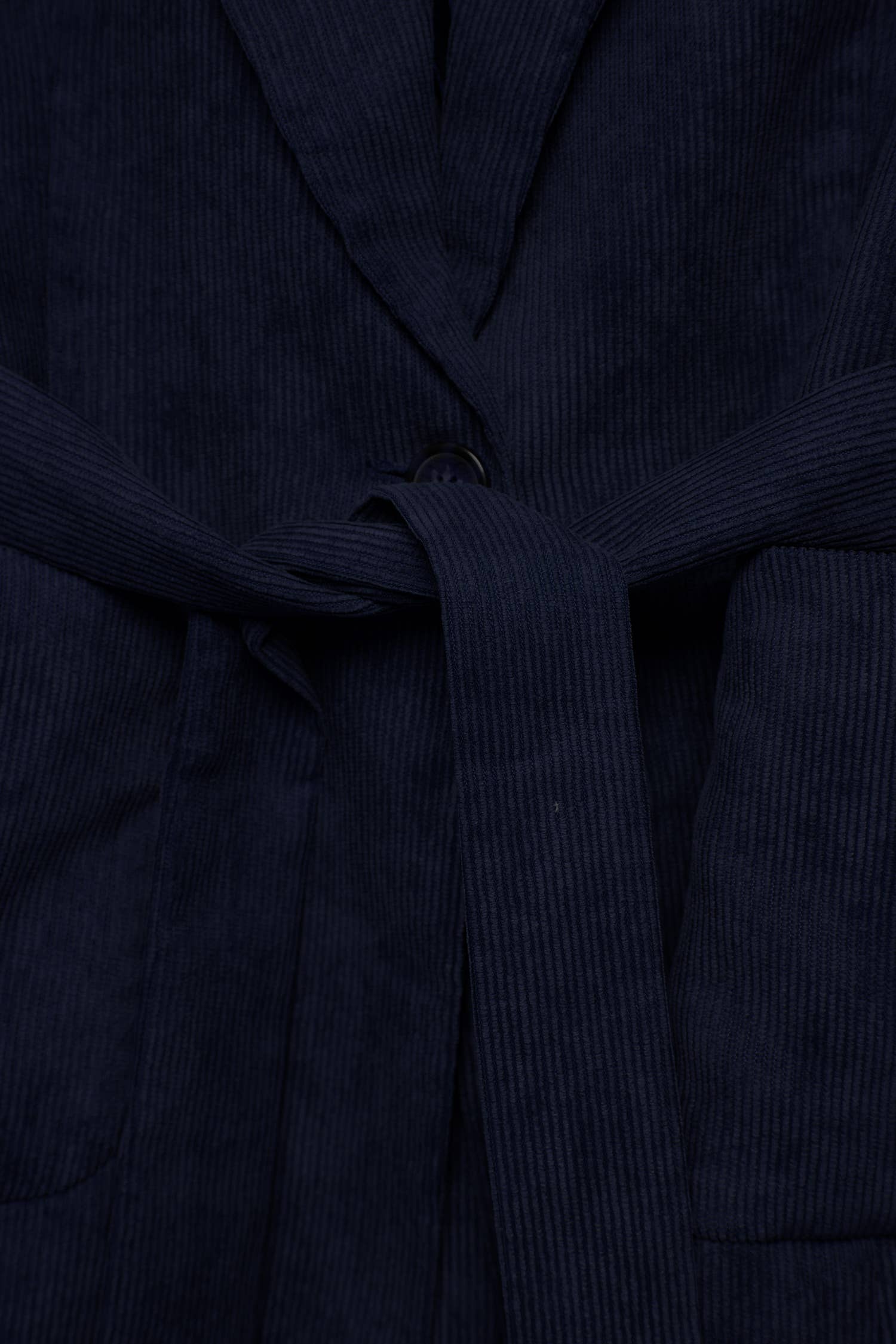 Blazer in velluto a coste con cintura