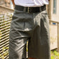 Shorts sartoriali grigi con pieghe