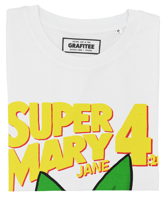 T-shirt unisex in cotone biologico con stampa Super Maryjane