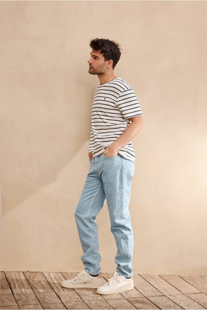 Jeans Cooper semi-slim sbiancati da uomo