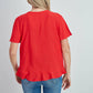 Blusa in viscosa lurex con nodo e scollo a V