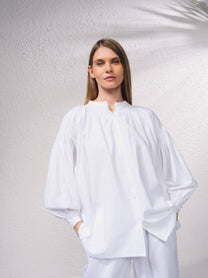 Blusa con maniche a palloncino