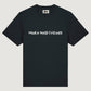 T-shirt unisex nera con stampa “Make New Friends”