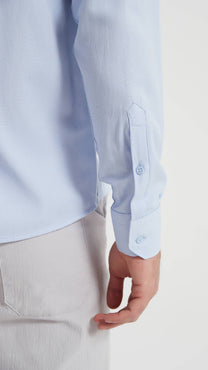 Camicia azzurra trapuntata slim fit