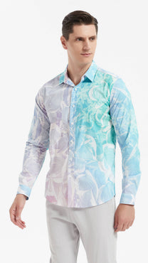 Camicia premium slim fit con stampa digitale