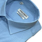 Camicia in garza di cotone color cielo