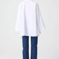 Camicia asimmetrica oversize in popeline bianca