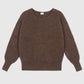 Maglione oversize girocollo color cioccolato