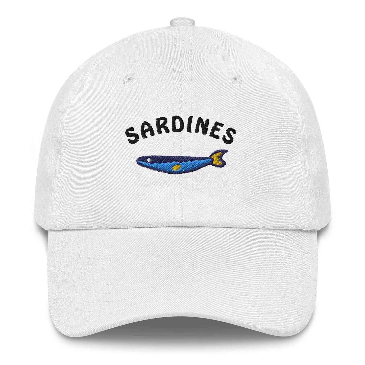 Cappellino da baseball in cotone con ricamo Sardines