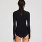 Maglia a collo alto Anna in misto lana nera