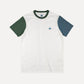 T-shirt in cotone biologico color block naturale