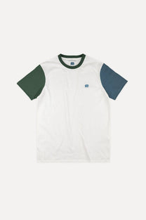 T-shirt in cotone biologico color block naturale