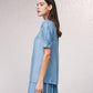 Camicia in denim a manica corta con bottoni
