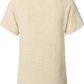 T-shirt in maglia di cotone biologico color ecrù