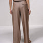 Pantaloni gessati ampi con pinces