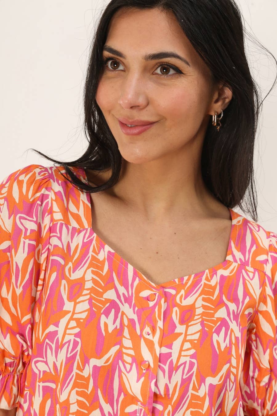 Crop top Tara con stampa multicolor