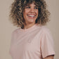 T-shirt Essentials in cotone biologico da donna rosa chiaro