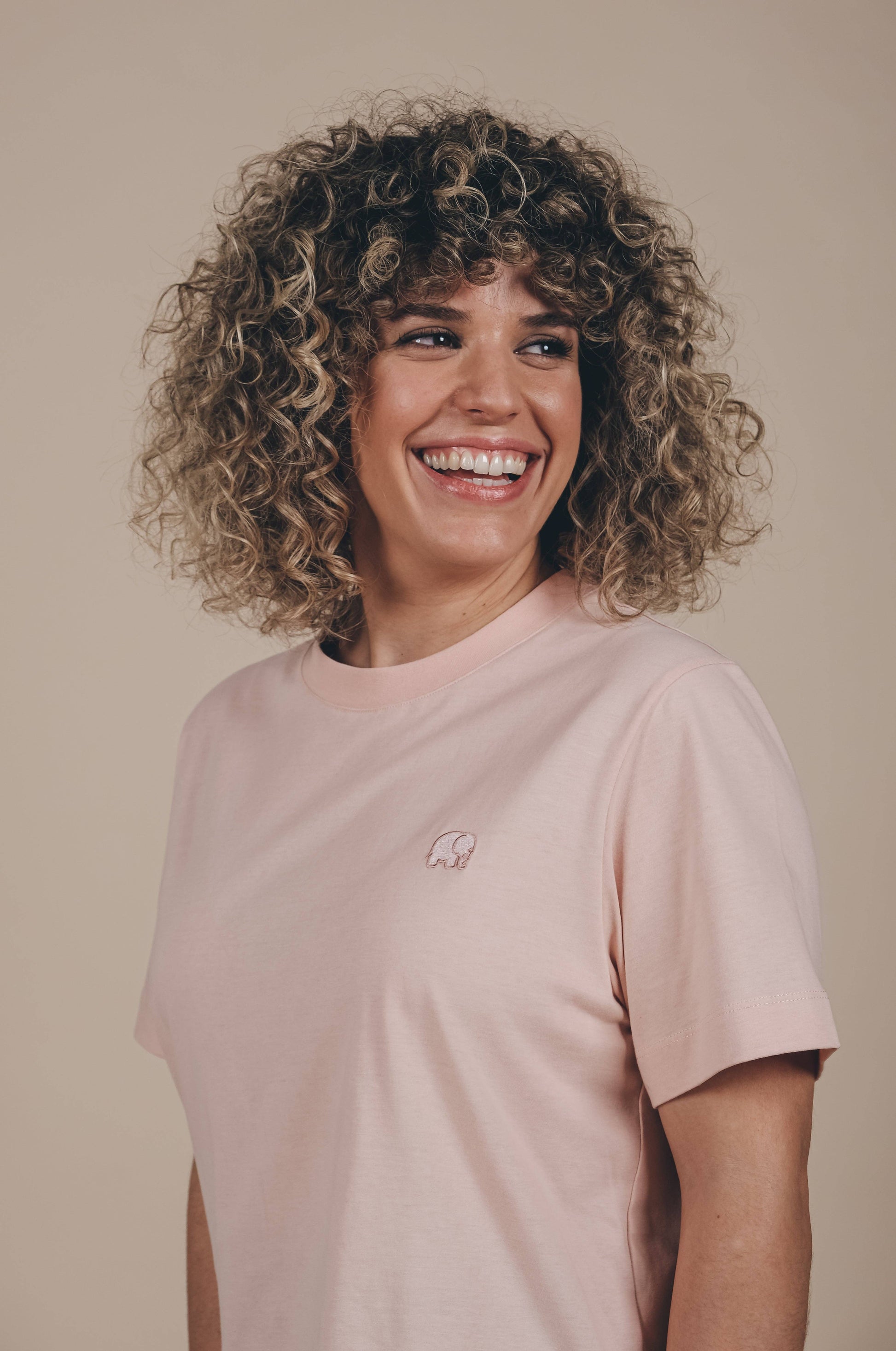 T-shirt Essentials in cotone biologico da donna rosa chiaro