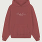 Felpa unisex con cappuccio Bendita Locura ricamata color Wine