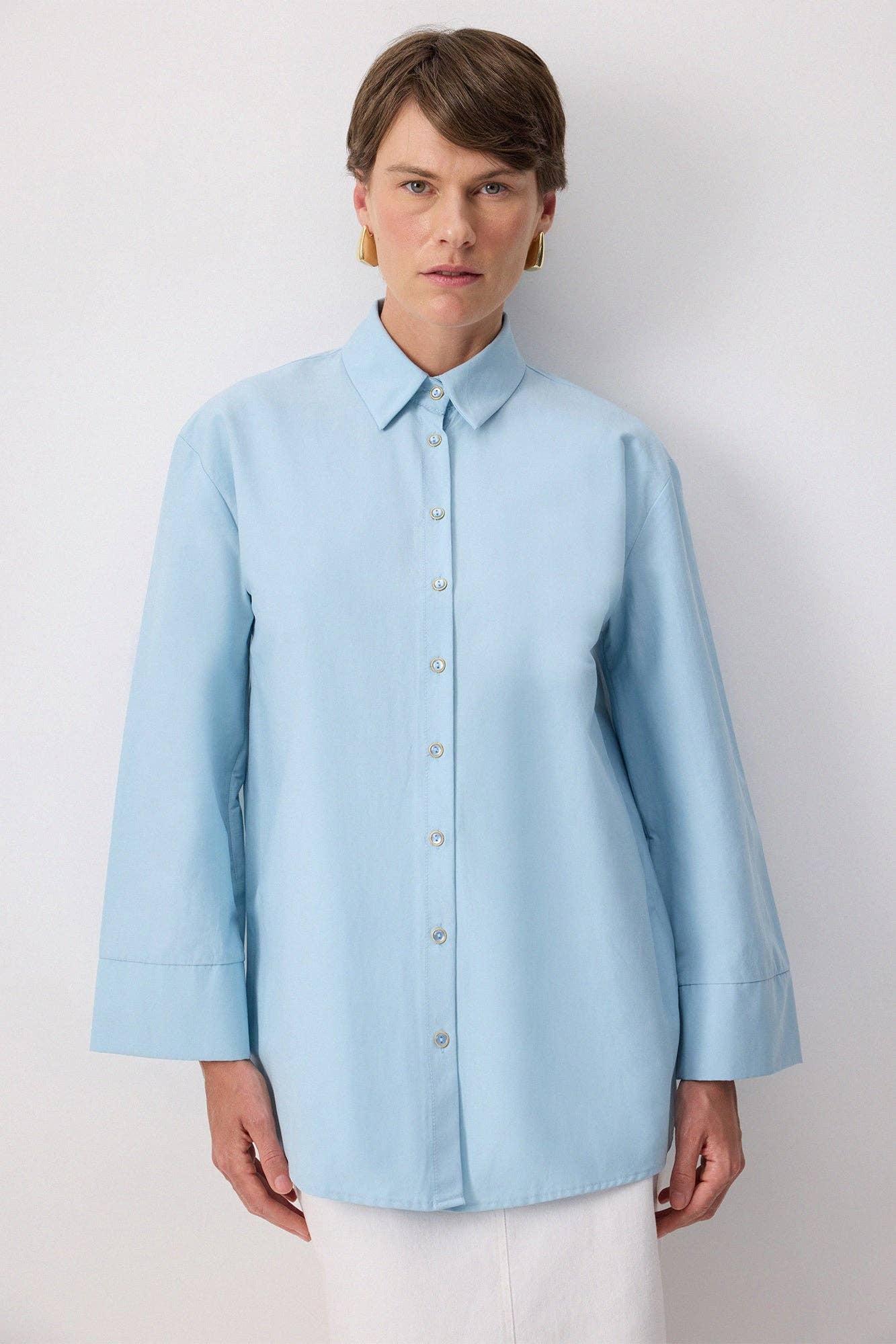 Camicia oversize con maniche a kimono