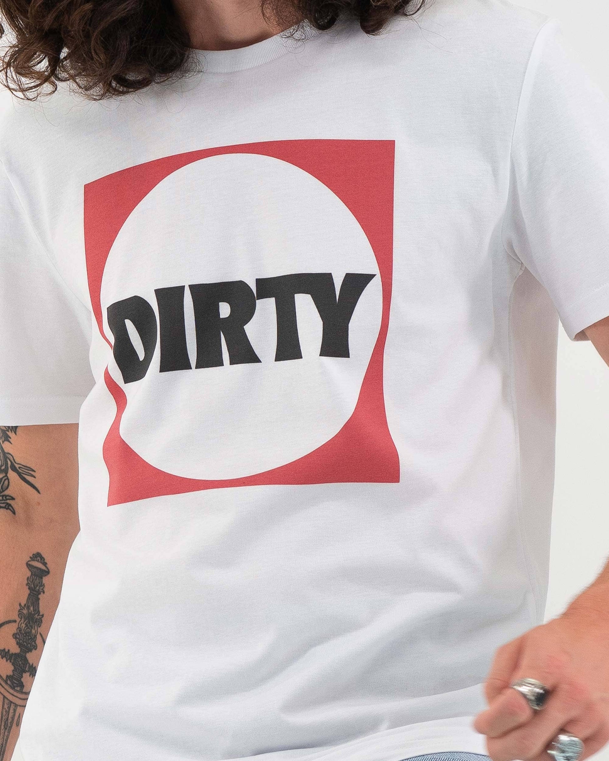 T-shirt Dirty con logo divertente in cotone biologico