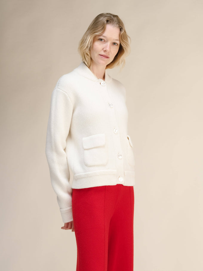 Giacca bomber in misto cashmere
