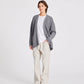 Cardigan Mette in lana d’agnello GOTS grigio melangé