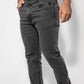 Jeans elasticizzati grigio scuro da uomo