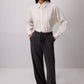 Pantaloni wide leg con vita elasticizzata