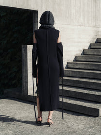 Scaldabraccia in lana merino extra fine con fasce lunghe