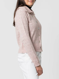 Cardigan in maglia con collo lungo e bottoni