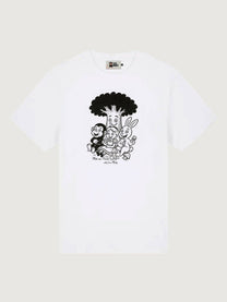 T-shirt unisex Alice bianca con stampa