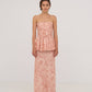 Gonna lunga rosa con stampa sistema solare Sophia