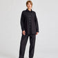 Camicia lunga in popeline di cotone biologico Bella con manica raglan - Nero