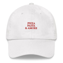 Cappello dad hat ricamato "Pizza, Pasta & Amore"