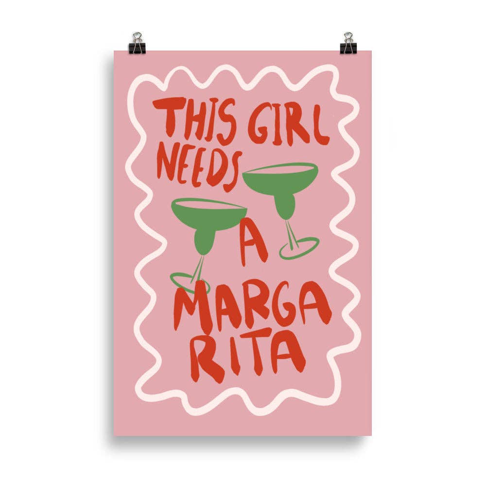 Poster Margarita con Scritta Ironica