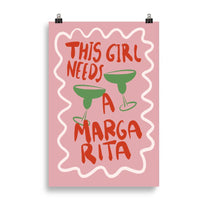 Poster Margarita con Scritta Ironica